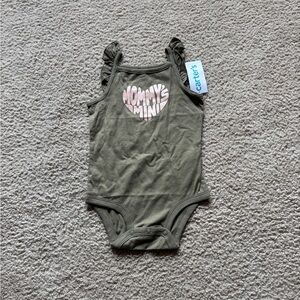 Carter's Green Bodysuit with Heart Print